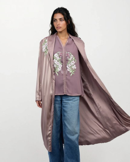 Embroidery Orchid Suit