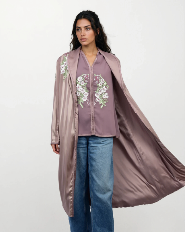 Embroidery Orchid Suit