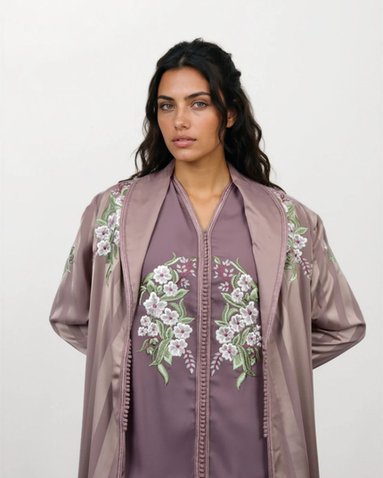 Embroidery Orchid Suit