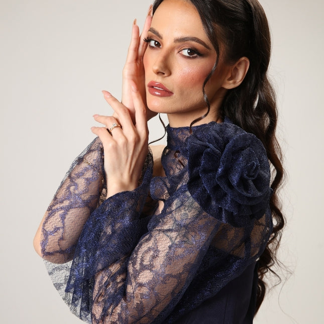 Kunzite In Navy Corset