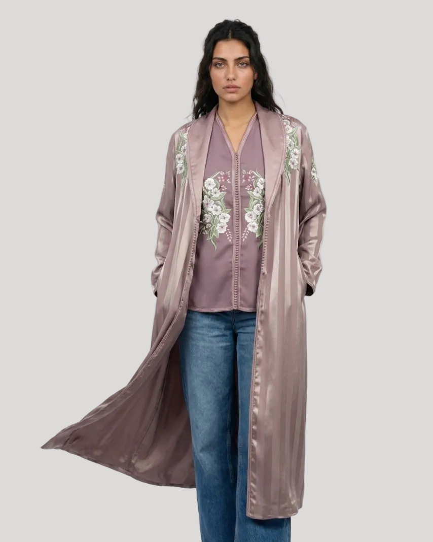 Embroidery Orchid Suit